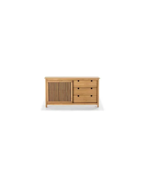 Aparador modelo Luna 1 puerta 3 cajones acabado natural 150 cm(ancho) 80 cm(alto) 40 cm (fondo)