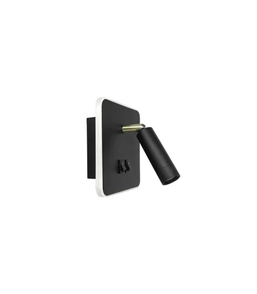 Aplique a pared modelo Moragues acabado negro, 14 cm(alto) 14 cm(ancho) 14 cm (fondo)