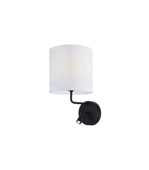 Aplique de pared modelo Oregon acabado negro, 20cm(ancho) 25cm(fondo) 36cm(alto).
