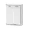 Armario bajo multiusos Tibet 2 puertas abatibles acabado blanco mate, 101 cm(alto)74 cm(ancho)37 cm(largo)