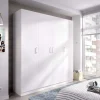Armario ropero en blanco 4 puertas abatibles Huesa 215 cm(alto)200 cm(ancho)52 cm(fondo)