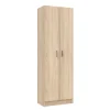 Armario zapatero Milan 2 puertas en acabado roble. 59 cm(ancho) 180 cm(altura) 37 cm(fondo)
