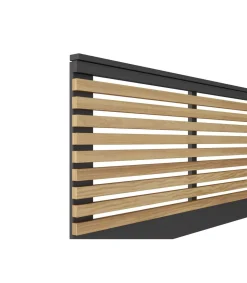 Cabecero para cama matrimonio Julen acabado bocamina/cera, fondo: 5cm Ancho: 163cm Alto: 100cm