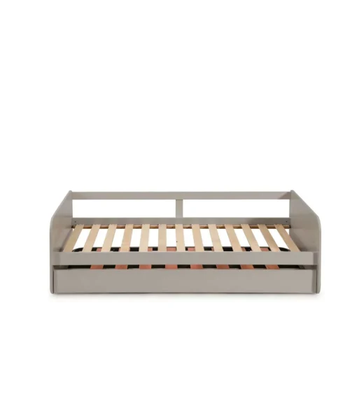Cama nido Romina para colchones de 90 acabado gris Largo: 105 cm Ancho: 195.2 cm Alto: 60 cm