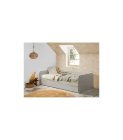 Cama nido Romina para colchones de 90 acabado gris Largo: 105 cm Ancho: 195.2 cm Alto: 60 cm