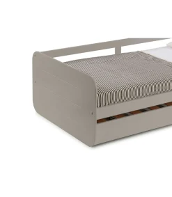 Cama nido Romina para colchones de 90 acabado gris Largo: 105 cm Ancho: 195.2 cm Alto: 60 cm