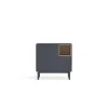 Cómoda para dormitorio modelo Corvo 1 hueco 4 cajones acabado gris antracita, 40cm(ancho) 90cm(alto) 90cm (largo)