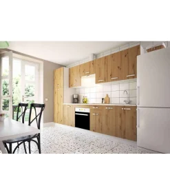 Columna de cocina de 2 puertas en roble albar. 213 cm(alto)60 cm(ancho)60 cm(largo)