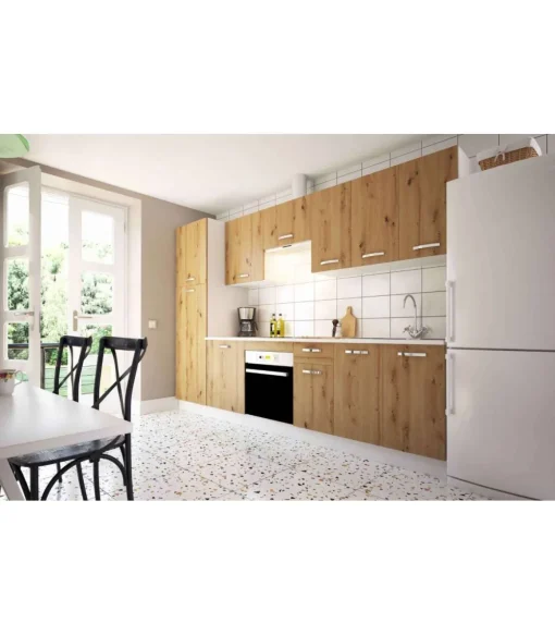 Columna de cocina de 2 puertas en roble albar. 213 cm(alto)60 cm(ancho)60 cm(largo)