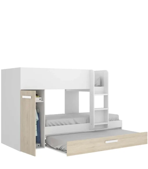 Conjunto de cama tren Torreblascopedro en blanco-natural 150 cm(alto)271 cm(ancho)111 cm(largo)
