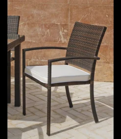 Conjunto jardín de mesa y 4 sillones Bergamo/Bahia -90/4 .