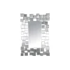 Espejo moderno rectangular en color plata, 61cm(ancho) 90cm(altura) 2cm(fondo).