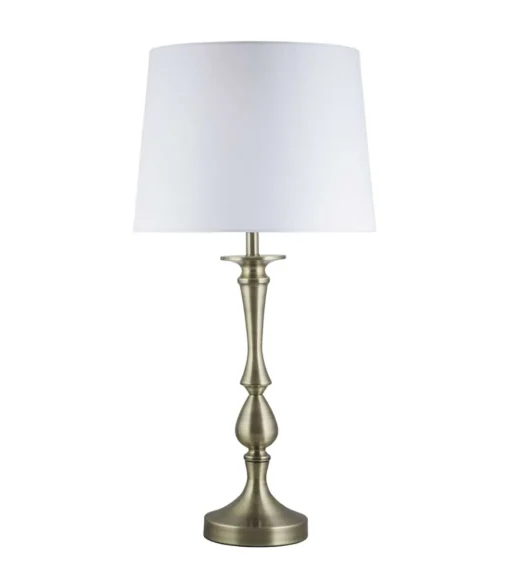 Lámpara de sobremesa rinconera modelo Tudor acabado cuero 70cm(alto) 36cm(ancho).
