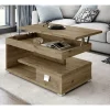 Mesa centro elevable acabado salermo, 51cm(alto) 111cm(ancho) 56cm(largo)