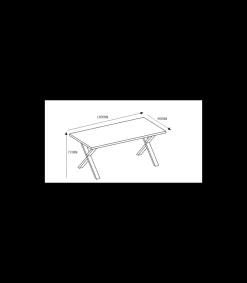 Mesa de salón modelo Circe acabado haya. 180cm(ancho) 77cm(altura) 90cm(fondo)