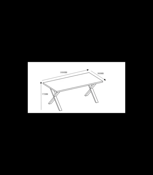 Mesa de salón modelo Circe acabado haya. 180cm(ancho) 77cm(altura) 90cm(fondo)