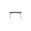 Mesa rectangular Md-Nordika fija acabado gris, 75 cm(alto) 140 cm(ancho) 80 cm(fondo).
