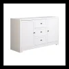 Mueble aparador Md-Ottavia 2 puertas, 3 cajones acabado blanco, 120cm(ancho) 72cm(altura) 39cm(fondo)