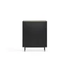Mueble auxiliar modelo Arista 3 puertas acabado negro, 40cm(ancho) 120cm(alto) 95cm (largo)