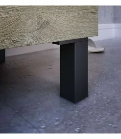 Mueble de baño Cullera con lavabo cerámico y espejo, acabado roble 80 cm(alto)80 cm(ancho)45 cm(largo)