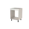 Mueble de cocina para horno en gris cream y blanco mate. 85 cm(alto)60 cm(ancho)60 cm(largo)