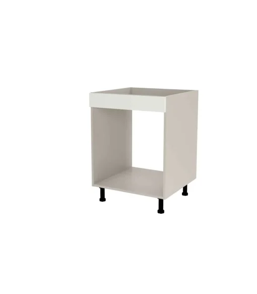 Mueble de cocina para horno en gris cream y blanco mate. 85 cm(alto)60 cm(ancho)60 cm(largo)