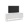 Mueble para televisión 4 puertas Campos acabado blanco/blanco cera 53cm(alto) 140cm(ancho) 40cm(largo).