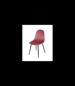 Pack 4 sillas modelo Córdoba tapizado Velvet Tela Rosa, 43 cm(ancho) 86 cm(altura) 55 cm(fondo)