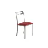 Pack de 4 sillas Clara acabado polipiel rojo, 41 x 47 x 86 cm (largo x alto x ancho)