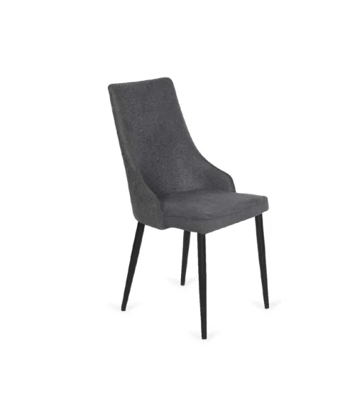 Pack de 4 sillas Imperial gris oscuro patas metal acabado gris oscuro, 94 cm (alto) 48 cm (ancho) 57 cm (fondo)