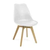 Pack de 4 sillas Md-Nevada acabado en polipropileno blanco, 82.5cm(alto) 48.5cm(ancho) 56cm(largo)