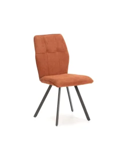Pack de 4 sillas para cocina o comedor Marcos tapizado textil marrón, 89cm(alto) 47cm(ancho) 60cm(fondo)