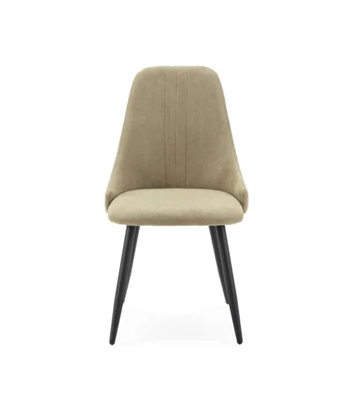 Pack de 4 sillas para cocina o comedor Izan tapizado textil verde, 91cm(alto) 50cm(ancho) 57cm(fondo)