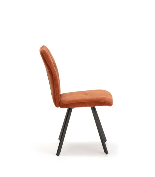 Pack de 4 sillas para cocina o comedor Marcos tapizado textil marrón, 89cm(alto) 47cm(ancho) 60cm(fondo)