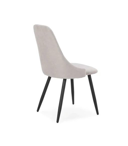 Pack de 4 sillas para cocina o comedor Izan tapizado textil gris claro, 91cm(alto) 50cm(ancho) 57cm(fondo)
