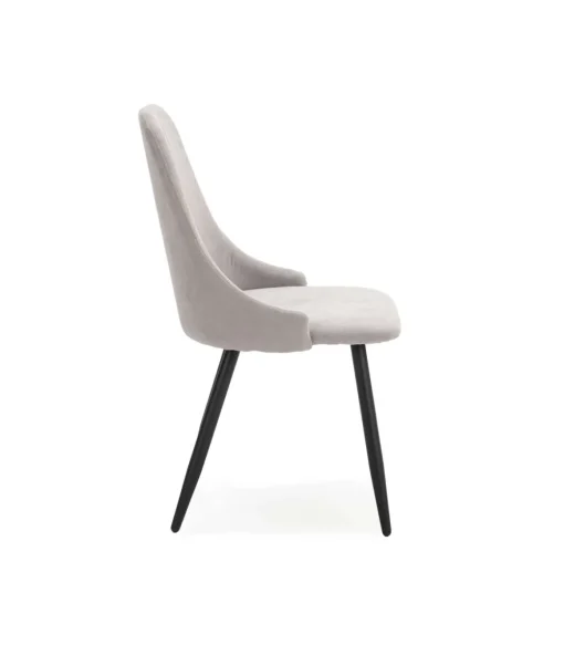 Pack de 4 sillas para cocina o comedor Izan tapizado textil gris claro, 91cm(alto) 50cm(ancho) 57cm(fondo)