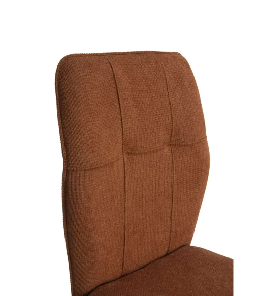 Pack de 4 sillas para cocina o comedor Marcos tapizado textil marrón, 89cm(alto) 47cm(ancho) 60cm(fondo)