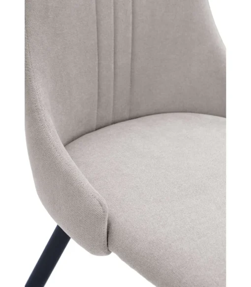 Pack de 4 sillas para cocina o comedor Izan tapizado textil gris claro, 91cm(alto) 50cm(ancho) 57cm(fondo)