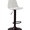 Pack de 2 taburetes regulables modelo Picaso color blanco pie en negro, 38 cm(ancho ) 84-104 cm(altura) 38 cm(fondo)