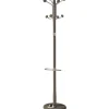 Perchero mod. 421 con paragüero herrajes en cromo satinado lacado moka, 180 cm(alto)37 cm(ancho)37 cm(largo)