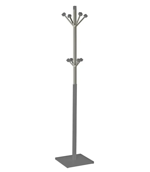 Perchero mod. 429 moderno herrajes cromo satinado lacado gris, 180 cm(alto)34 cm(ancho)34 cm(largo)