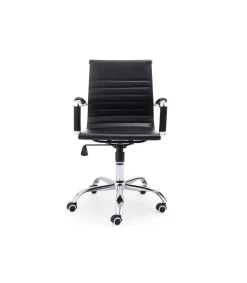 Silla de escritorio giratoria Lucy en negro 89-99 cm(alto)64 cm(ancho)64 cm(fondo).