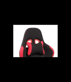 Silla de oficina gaming modelo Mad Max altura regulable acabado negro/rojo. 70cm(ancho ) 124/134cm(altura) 55cm(fondo)