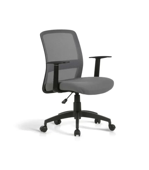 Silla despacho giratoria elevable acabado gris, 61m(ancho) 87/94cm(altura) 59cm(fondo)