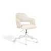 Silla despacho giratoria elevable acabado beige claro, 58m(ancho) 71/81cm(altura) 58cm(fondo)