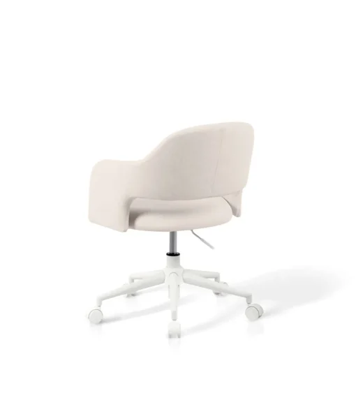Silla despacho giratoria elevable acabado beige claro, 58m(ancho) 71/81cm(altura) 58cm(fondo)