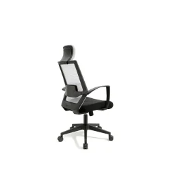 Silla despacho giratoria elevable acabado negro/gris 63 cm(ancho) 117-124 cm(altura) 51cm(fondo)