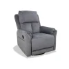 Sillón relax manual Mercury tapizado gris, 76cm(Ancho) 90cm (Fondo) 100cm(Alto)