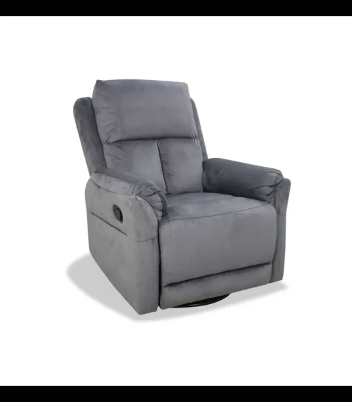 Sillón relax manual Mercury tapizado gris, 76cm(Ancho) 90cm (Fondo) 100cm(Alto)