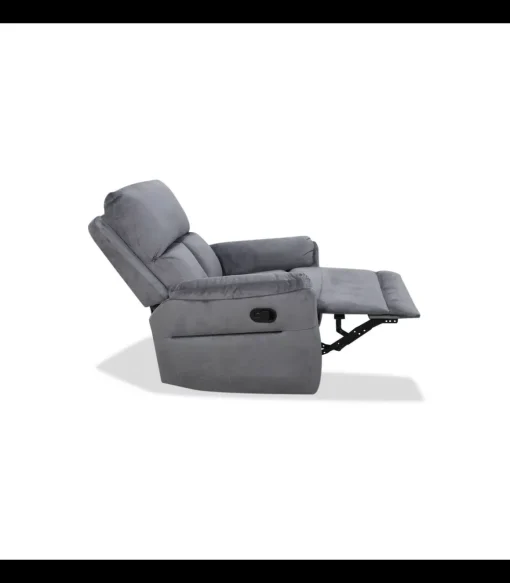 Sillón relax manual Mercury tapizado gris, 76cm(Ancho) 90cm (Fondo) 100cm(Alto)